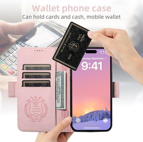 CASE SINIANL Wallet لـ iPhone 15 Pro Max مع حامل البطاقة للرجال ، متوافق مع Magsafe اللاسلكي الشحن الجلدي المغناطيسي محفظة غلاف الغلاف من iPhone 15 Pro Max Brown in Kuwait