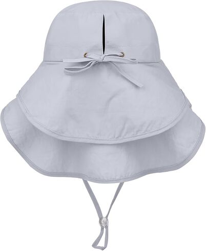 2 Pack Womens Outdoor Ponytail Sun Hat with Neck Flap,UPF 50 UV Protection Wide Brim Summer Fishing Hat for Beach Hiking in Saudi Arabia