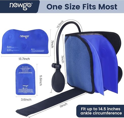 NEWGO Ankle Ice Pack for Inuries Reusable Heel Ice Pack for Foot Pain Relief, Gel Cold Pack for Achilles Tendonitis, Plantar Fasciitis, Sprained Ankles and Heels in Kuwait