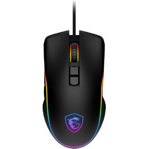 MSI Forge GM300 Lightweight Gaming USB RGB Adjustable up to 7200 DPI Desktop Laptop Gaming Mouse,Black