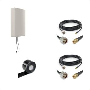 Cross-Polarized Antenna + 2X 25 ft SMA/N Cables + Free Silicone Tape (ANT-129-001-BDL-25)