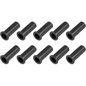uxcell Strain Relief Boots 34mm PVC Cord Protector Cover Sleeve 6mm-10mm Inner Dia Black 10Pcs