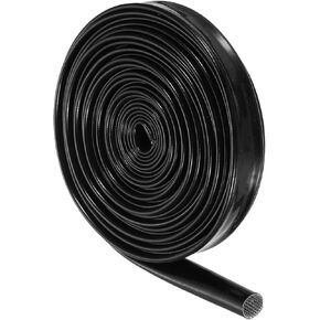 MECCANIXITY Insulation Braided Cable Sleeve,20 Ft-3/8 Inch ID Black, High Temp Silicone Fiberglass Sleeving for Cable Wrap, Automotive Wiring Protection