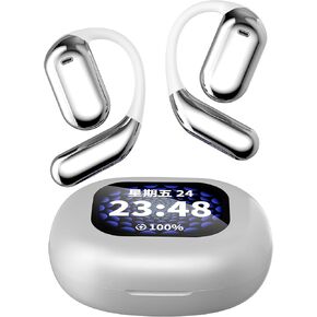 Q16 Pro Wireless Earbuds – AI-Powered Noise Cancelling, 144-Language Translator, Waterproof & Ergonomic Fit, LED Display Charging Case – Perfect for Travel, Work & Workouts (Gray)