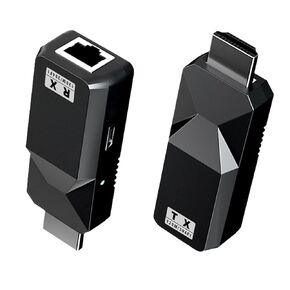 HDMI Extender Over Cat5e/6/7 - HDMI to RJ45 Ethernet Network Converter Cable Repeater - Up to 120M (394 FT) - HD 1080p 3D Support