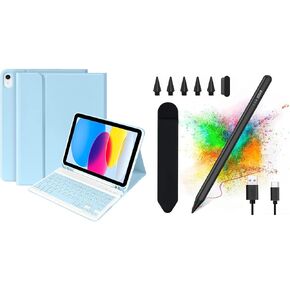 besky Stylus Pen & Keyboard Case Compatible for iPad 10th Generation Case with Keyboard (10.9",2022)(Only Compatible with 10th Generation 2022) Detachable Bluetooth Keyboard Case with Pencil Holder