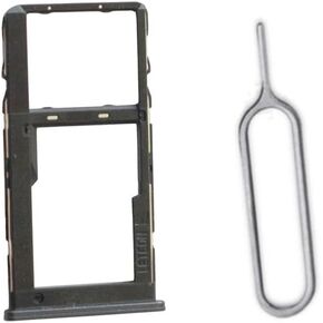 OEM SIM Card Tray SD Card Tray Holder Slot +pin Replacement for TCL 20 A 5G T768S(Black)
