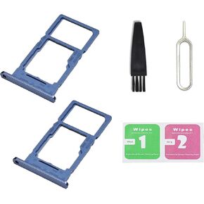 2 PCS for Galaxy A25 5G Dual SIM Card Tray Replacement, Dual SIM Card Slot Holder Compatible with Galaxy A25 5G (Optimistic Blue)