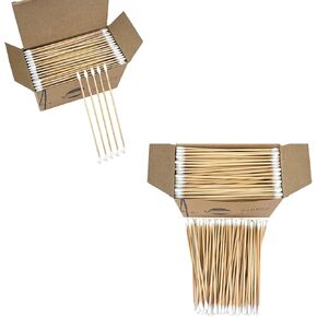 800 Pcs Gun Cleaning Swabs (400 Pointed Tips + 400 Round Tips)