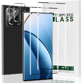 [2+2 Pack] For S22 Ultra Screen Protector and Camera Lens Protector, Fingerprint Unlock, Anti Scratch, Bubble Free, Easy to install, HD Clear for S22 Ultra Tempered Glass Screen Protector 6.8 Inch
