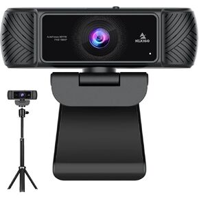 NexiGo 1080P AutoFocus Webcam with Mini Tripod, FHD USB Web Camera with Microphone & Privacy Cover, Extendable Tripod Stand, for Zoom/Skype/Teams/Webex, MAC PC