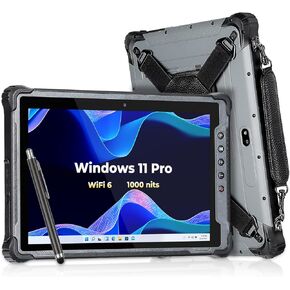 MUNBYN Rugged Windows Tablet IRT12, 1000nit Sunlight Readable, Wi-Fi 6 Tough Tablet, 10.1-inch Windows 11 Pro, Intel N100, 8GB+128GB Rugged PC, 4G LTE, GPS Outdoor Computer, 2025, 2Y Protection