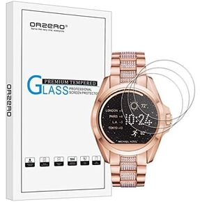 Orzero (3 Pack) Compatible for Michael Kors Bradshaw (MKT5001 MKT5013 MKT5018) / Samsung Galaxy Watch 5 Pro 45mm Screen Protector Tempered Glass 2.5D Arc Edges 9H HD Bubble-Free