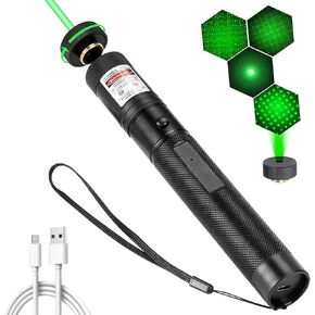 مؤشر الليزر الأخضر طاقة عالية ، حزمة طويلة مرئية ، USB القابلة لإعادة الشحن ، للعروض التقديمية ، وعلم الفلك ، والاستخدام في الهواء الطلق ، ومصباح يدوي تكتيكي