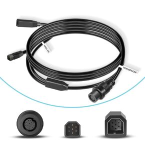 Replace for 720107-1 9 M360 2DDI Y - MEGA 360 & 2D/MDI 7-pin Transducer Adapater Cable Y Cable Compatible with MEGA 360 and Helix 8 9 10 12 15 Fish Finder