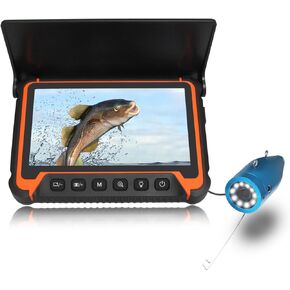 Portable Fish Finders,Underwater Fishing Camera with 7'' IPS Screen,1000TVL Ice Fishing Camera with 12pcs Infrared Lights,6H Battery,USB-C Charging,49FT/15M Cable for Lake Boat Ice Fishing