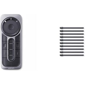 Wacom Express Key Remote for Cintiq & Intuos Pro (ACK411050) and Wacom Standard Nibs for Digital Pro Pen 2 (10 Pack) (ACK22211)