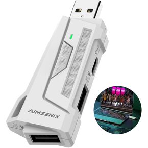 arVin Keyboard and Mouse Adapter for PC/Laptop/Desktop/APEX/Call of Duty, PC Game Keyboard Mouse Converter Support App Customization/DIY Keys/Smart Joystick Recoil Control/Aim Assist/Mouse Sensitivity