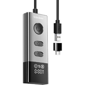 Vaydeer S5 Pro Mouse Jiggler with APP, Metal USB Mouse Mover with Remote Control and Timer Function,Simulate Movement to Prevent The Computer from Entering Sleep Mode,Plug-and-Play,Driver-Free