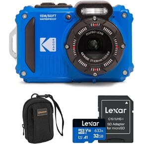 Kodak Pixpro WPZ2 16MP الكاميرا الرقمية الوعرة المقاومة للماء ، أصفر ، حزمة مع بطاقة ذاكرة 32 جيجابايت وحقيبة الكاميرا in Kuwait