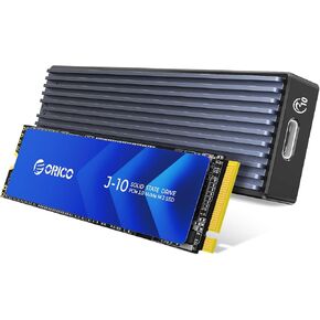 ORICO 2TB DIY Portable SSD - Up to 1000MB/s - USB-C, J10 Gen 3x4 With USB 3.1 Gen 2 (10 Gbps) to NVMe PCI-E M.2 Case Support UASP