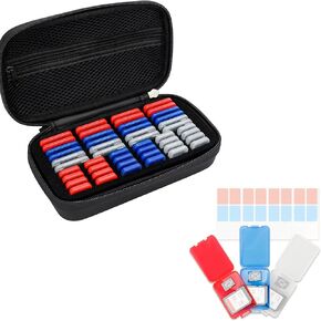 EVA Style + Clear Style：EVA PU Memory Card Holder with 24 Pack Clear Plastic Memory Card Case