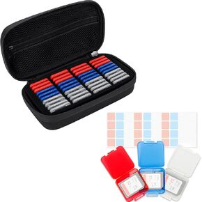 EVA Style + Clear Style：EVA PU SD Card Case with 24 Pack Clear Plastic SD Card Holder