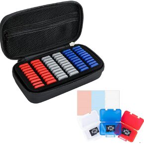EVA Style + Clear Style：EVA PU Micro SD Card Case with 18 Pack Clear Plastic TF Card Holder