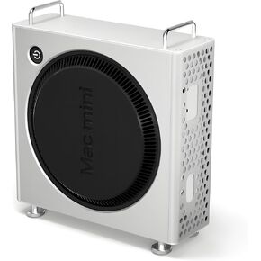 حالة حامل هيكل الألومنيوم لعام 2024 MAC MINI M4 /M4 Pro ، حامل حاوية سطح المكتب الواقي الصدمية لـ MAC MINI M4 Full Port Access