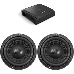 Alpine S2-A60M S-Series Class-D Mono Subwoofer Amp & (2) W12S4 12-Inch Bass Subwoofer Bundle