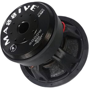 Massive Audio 15" 3000W Subwoofer RMS 6000W Max Dual 2 OHM 4" V.C. HIPPOXL152R