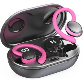 Wireless Earbuds, Bluetooth 5.4 Headphones Sport with ENC Noise Cancelling Mic, Rose