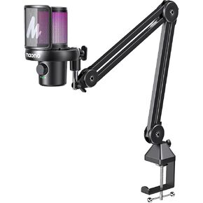 MAONO DM40 Wireless Gaming Microphone with Boom Arm BA37,Black