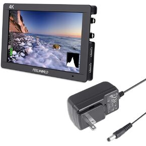 FEELWORLD FW703 Camera Monitor with 12V 1.5A Power Adapter