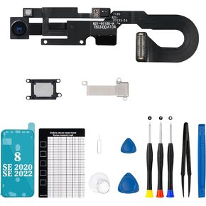 for iPhone 8/ SE 2020/ SE 2022 Front Camera Replacement 7MP with Earpiece Speaker Flex Cable Ambient Light Sensor Proximity Sensor Connector A1863 A1905 A1906 4.7 inch
