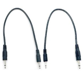 2pcs 1ft 2.5mm Mono Male to 3.5mm Mono Monaural TS Male Jack Plug 12V Trigger Audio Adapter Connector Cable Cord