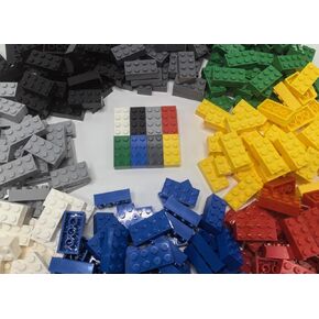 BINGUONE Basic Parts 320 Pieces 2x4 Light Gray Bricks Building Creative Play Blocks Set Toy Accessories Combine with Major Brick Brands (Gray Light)