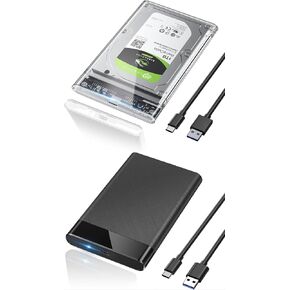 POSUGEAR 2.5'' External Hard Drive Enclosure, 6Gbps USB C 3.1 Gen 2 to SATA III Tool-Free