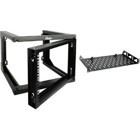 Tecmojo 6U Wall Mount Rack with Swing Gate & 8in Server Rack Shelf