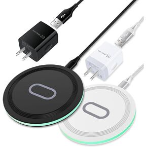 Wireless Charger Samsung Fast Charging Pad for Samsung Galaxy S24/S23 Ultra/S22/S21/Z Flip 6 5,15W Wireless Charging Station Charger Mat with QC Adapter for Google Pixel 8a 7a 8 7 Pro 6