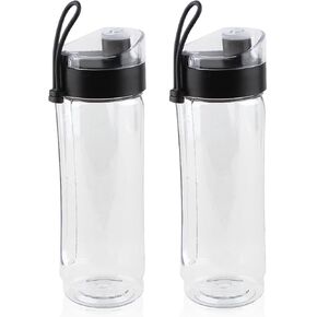 Replacement Part 20oz Sports Bottle with Lid,Compatible with Oster MyBlend Plus Personal Blender(2pcs)