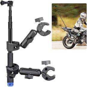 46''Alumium Waterproof Selfie Stick, Super Clamp Double Camera Clamp, Aluminum Magic Arm Dual Ball Head
