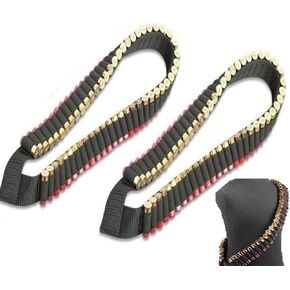 Pack of 2 Safety Solution 10, 12 & 20 Gauge GA Stealth Black 56 Round Shotgun Shotshell Ammo Shot Shell Shoulder Bandolier Bandoleer Carrier /56R2PC