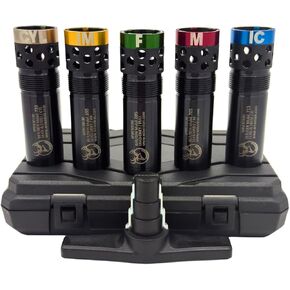 Winenton™ Ported Extended Choke Tubes Set Compatible with BER/Ben Mobil for 12-Ga Shotguns, 5 Tubes, Black, Color Coded