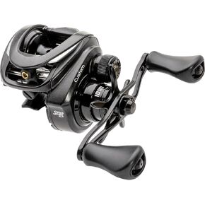 Lew’s Custom Baitcast Fishing Reel, 9+1 Bearings, Aluminum Frame and Sideplates, ParaMag RX Brake, Carbon Fiber Drag, Speed Gears, Black/Silver