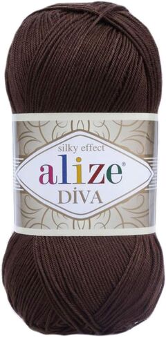 Alize Diva Silk Effect 100% Microfiber Acrylic Yarn 1 Ball skeins 100gr 383yds Color (185 - Baby Pink) in Saudi Arabia