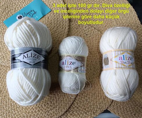 Alize Diva Silk Effect 100% Microfiber Acrylic Yarn 1 Ball skeins 100gr 383yds Color (185 - Baby Pink) in Saudi Arabia