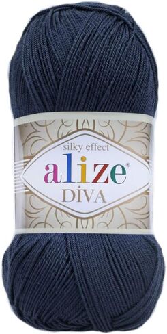 Alize Diva Silk Effect 100% Microfiber Acrylic Yarn 1 Ball skeins 100gr 383yds Color (185 - Baby Pink) in Saudi Arabia