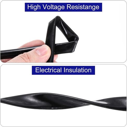 MECCANIXITY Insulation Braided Cable Sleeve,20 Ft-3/8 Inch ID Black, High Temp Silicone Fiberglass Sleeving for Cable Wrap, Automotive Wiring Protection in Saudi Arabia