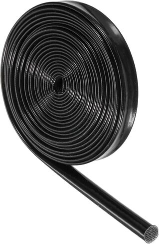 MECCANIXITY Insulation Braided Cable Sleeve,20 Ft-3/8 Inch ID Black, High Temp Silicone Fiberglass Sleeving for Cable Wrap, Automotive Wiring Protection in Saudi Arabia